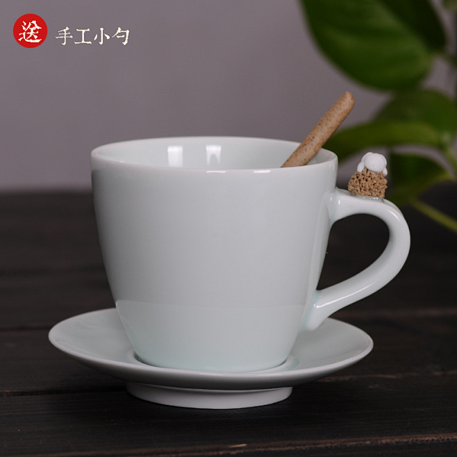 景德镇陶瓷茶杯手工杯子 超萌小动物 创意...