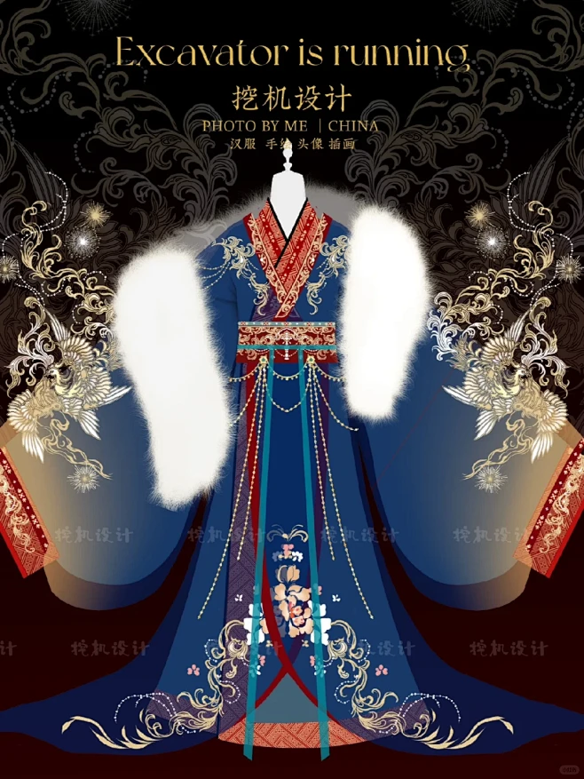 【汉服设计】战国袍 愿为双飞鸿，百岁不相离-花瓣网