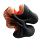 3D科幻波浪扭曲科技艺术抽象立体几何图形主视觉PNG免抠图片素材