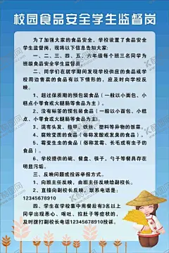 校园食品安全学生监督岗 【酷图网】校园食品,安全学生,监督岗,食堂,安全,卡通小人,卡通人物,小麦子,渐变,举报,投诉,学校食堂
