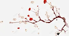 梅花花瓣国画古风动植物壁纸 页面网页 平面电商 创意素材