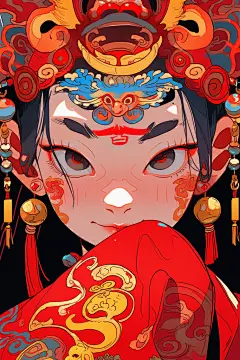 戏曲人物插画绘画