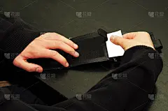 商务人士和空白名片