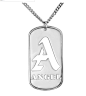 Personalized Mens Dog Tag Necklace - Initial and Name - Be Monogrammed