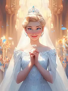 【AI 辛德瑞拉婚禮側拍‍♀️】