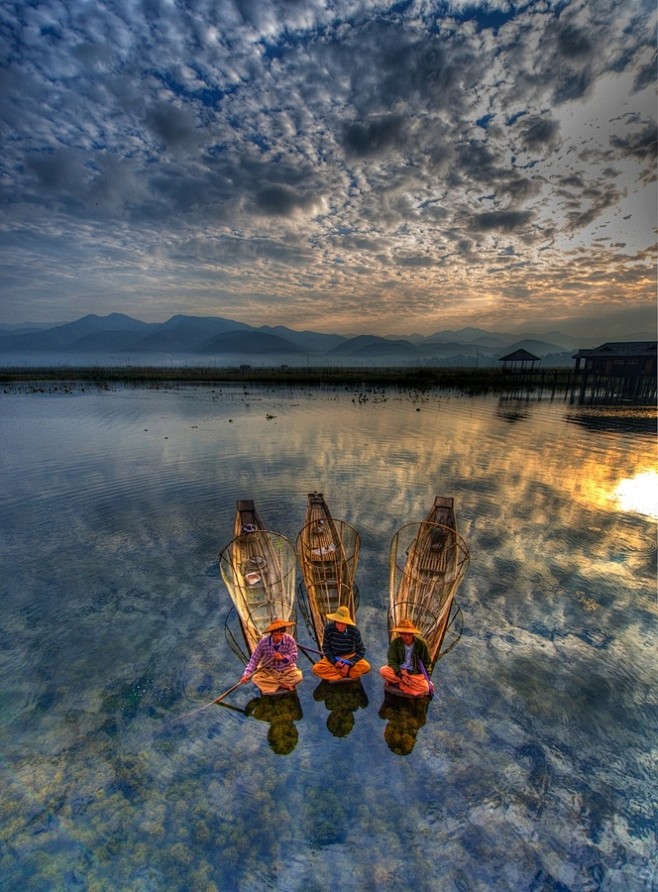 Fishermen at sunrise...