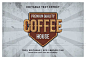 复古咖啡门头标志AI矢量字体特效美式咖啡复古立体字LOGO设计素材-淘宝网