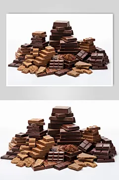 AI数字艺术巧克力美食甜品插画元素