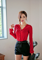 ▼SonYoonJoo▲160819图片_BP更新(鲜红淡黄下午茶乖甜针织开衫)_看图_孙允珠吧_百度贴吧