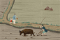 一组与农耕畜牧有关的插画_菲非Fiona__插画师作品_涂鸦王国gracg.com