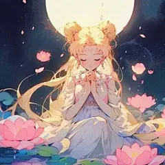 美少女战士佛系头像，好运连连