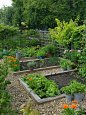 Inspiration for a farmhouse full sun backyard gravel vegetable garden landscape in London.