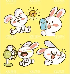 兔子  - 源文件下载【酷图网】兔子,拾玖,卡通兔子,可爱兔子,矢量图,