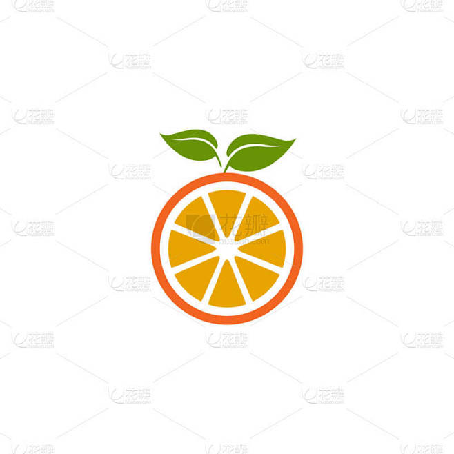 橙果图标标识设计向量模板