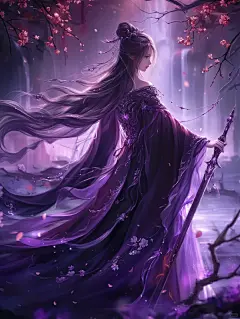 古风壁纸|紫罗兰 - 小红书