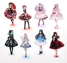 手绘 插画 线稿 手稿 黑白素材 少女 服装设计 P站 人物设计