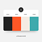 Orange, black, blue color shades, palettes, combinations, schemes