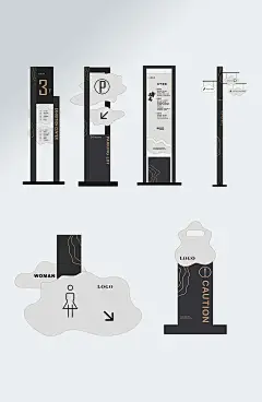 简约大气商场导视牌设计-花瓣网