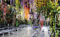 Catwalk tour: the top S/S 2014 women's fashion week venues / Christian Dior: Inside, the tent was styled as a magic jungle, with multicoloured wisteria, orchids and lilies (courtesy of Parisian flower couturier Eric Chauvin) cascading from elaborate scaff