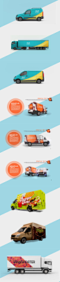 车身广告PSD智能贴图素材 货车 公共车 广告 车体 效果 样机提案-淘宝网