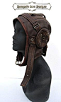 aviator hat flight cap tank girl leather di Renegadeicon su Etsy