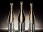 Ascend champagne bottle concept : Ascend is a concept of a luxury packaging for a finctional champagne brand. The bottle is “Jeroboam” sized (3 l). Execution would consist of crystal glass for the body, plated in a gradient with rhodium followed by a 22 c