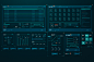 HUD Interface elements大数据可视化后台界面UI科技科幻未来线条描边黑色深色