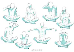 男性肌肉手绘参考
,
人物插画艺术家
,
季月エル ​​​​