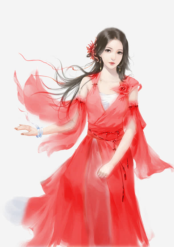 古风立绘红衣性感女子【干货分享】分享一个...