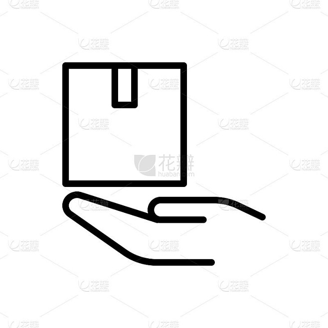 交付图标，运输图标矢量插图