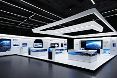 科学普及展览现代科技展厅摄影图
