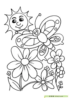 蝴蝶和花朵！感受自然之美！9张漂亮蝴蝶卡通填色简笔画！ | 涂色集，涂色画打印大图 : 夏日的花园里，五彩斑斓的花朵竞相绽放，各种各样的蝴蝶在花丛中翩翩起舞。这个美妙的景象让人仿佛置身于梦幻的童话世界。花园中的花朵，各不相同。有娇艳欲滴的玫瑰，散发出淡淡的花香。有含苞待放的牡丹，花瓣像一只只粉色的蝴蝶，随着微风轻轻摆动。还有争 蝴蝶和花朵！感受自然之美！9张漂亮蝴蝶卡通填色简笔画！