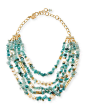 Multi-Strand Agate & Pearl Necklace, Mint