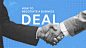 Business deal presentation template, businessmen handshake remixed media psd