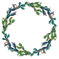 水彩仙人掌插画 植物花环 png元素免扣 wreaths03