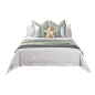 样板房间床上用品现代清新绿色儿童房女儿女孩房软装床品五角星枕-淘宝网