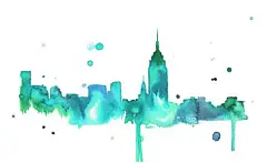 远方建筑的图景在你眼里一点点氤氲开来_看图_插画吧_百度贴吧