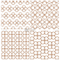 几何图形网格的一组抽象无缝样本