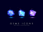 Crystal icons. Vector Illustration by Olga Ryzhychenko | Dribbble | Dribbble