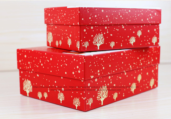 新年礼品盒礼物包装盒围巾包装盒子长方形圣...