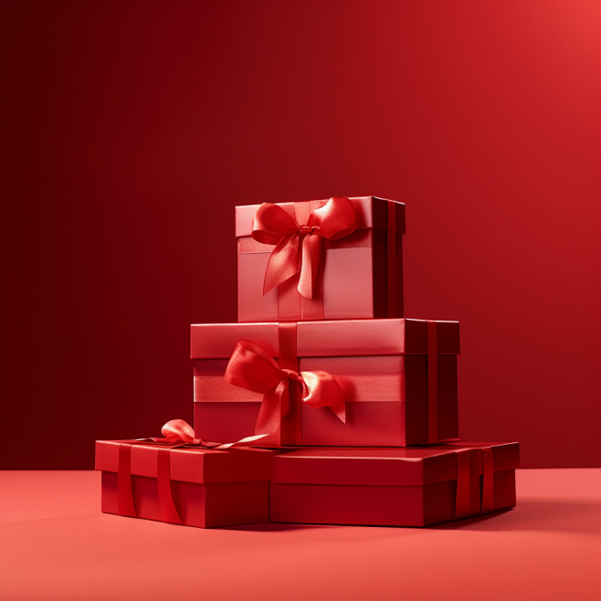 Red gift box, produc...