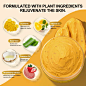 130g turmeric vc facial scrub facial scrub cream contains coconut oil strawberry extract aloe vera micro scrub 2