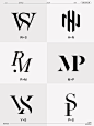 logo设计丨超齐全的26个字母极简创意组合