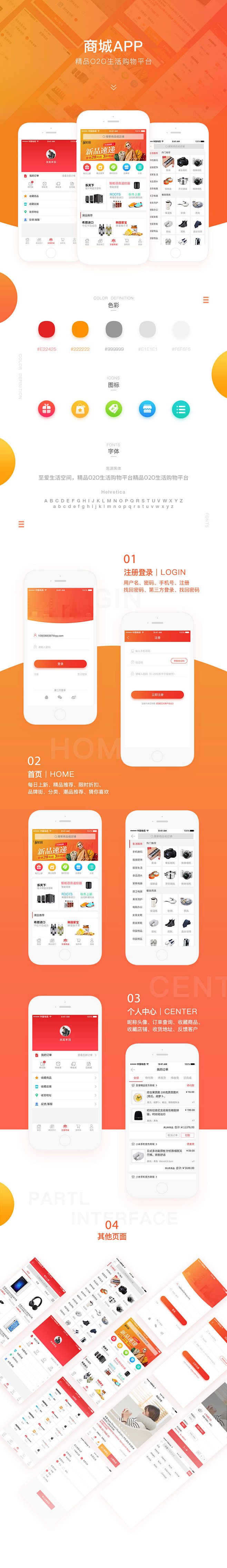 商城UI界面 GUI APP（含视觉规范...
