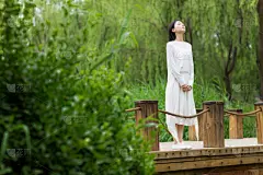 夏天,女孩,芦苇,自然美,美,青少年,公园,水平画幅,美人,热带雨林