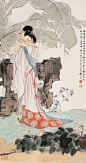 刘旦宅 丙寅（1986）年作《小院新妆》