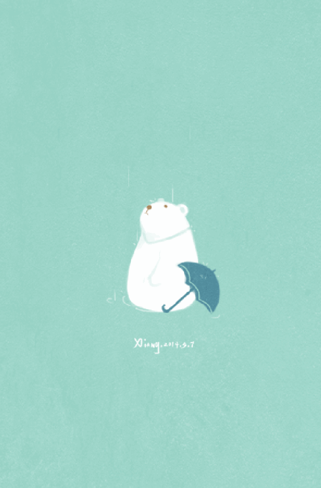 薄荷绿北极熊