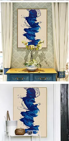 现代简约客厅挂画北欧抽象装饰画酒店玄关卧室大幅油画有框壁画 PADA发现美建E网设计商城，设计师的原创家具品牌商城