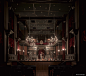 Duke of York Theatre, London. : Recreation of Sam Wanamaker playhouse at the Duke of York Theatre, London. Designed by Jonathan Fensom for 'Farinelli and the King'.