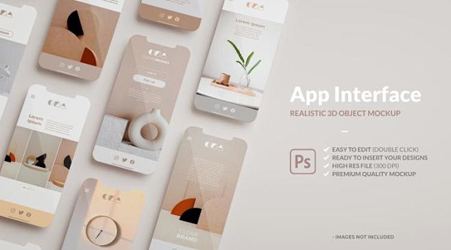 iPhone手机ui界面app设计作品效...